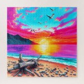 Surreal Sunset Beach Puzzle (Vertikal)
