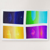 Surreal Sunset Painting Lake Sea Landschaft Puzzle (Horizontal)