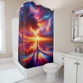 "Surreal Sunset Silouhette" Duschvorhang (Beispiel)