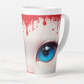Surreal süße große blaue Augen Milchtasse (Rechte Ecke)