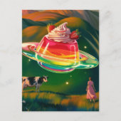 Surreal Sweet Leckerei UFO Postkarte (Vorderseite)