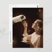Surreal Tea Time Magic Guinea Pig Postkarte (Vorne/Hinten)
