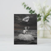 Surreal Tea Time mit Diamond Postkarte (Stehend Vorderseite)