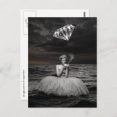 Surreal Tea Time mit Diamond Postkarte (Vorne/Hinten)