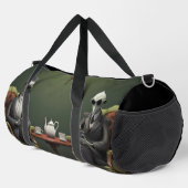 Surreal Tea Zeit auf der seltsamen Seite. 16 Duffle Bag (Rechte Ecke)