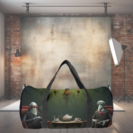 Surreal Tea Zeit auf der seltsamen Seite. 4 Duffle Bag