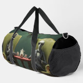 Surreal Tea Zeit auf der seltsamen Seite. 8 Duffle Bag (Rechte Ecke)