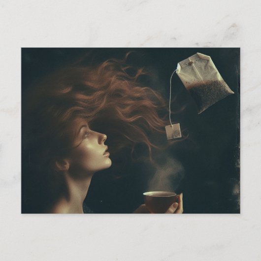 Surreal Teatime Postkarte (Vorderseite)