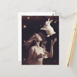 Surreal Tee mit dem weißen Sonnenschein Postkarte