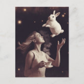 Surreal Tee mit dem weißen Sonnenschein Postkarte (Vorderseite)