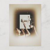 Surreal Tee mit dem weißen Sonnenschein Postkarte (Vorderseite)