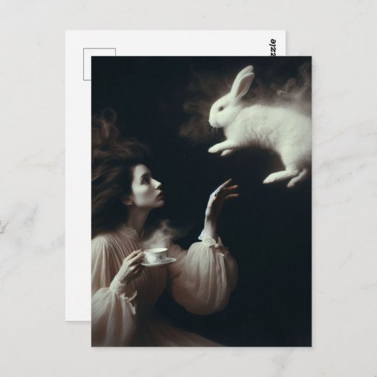 Surreal Tee mit dem weißen, sonnigen Schwarz und W Postkarte (Vorne/Hinten)