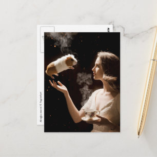 Surreal Teezeit Magische Guinea Schwein Postkarte