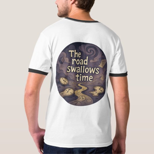 Surreal Time Vortex Graphic T - Shirt (Rückseite)