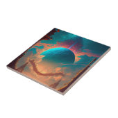 Surreal Towers Planet Visionäre Landschaft Fliese (Seite)