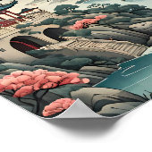 Surreal Traditionelle chinesische Landschaftskunst Poster (Ecke)