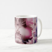 Surreal traumhafte florale Split-Panel-Kunst-Klass Kaffeetasse (VorderseiteRechts)