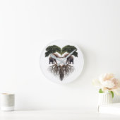 Surreal Tree and Fish Balance Table Lamp Runde Wanduhr (Zuhause)