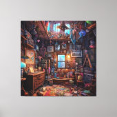 Surreal Trippy Room Psychodelic House Artwork Leinwanddruck (Vorderseite)