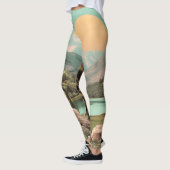 Surreal tropischer See mit Palmen Leggings (Links)