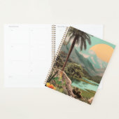 Surreal tropischer See mit Palmen Planer (Anzeige)