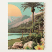 Surreal tropischer See mit Palmen Planer (Rückseite)