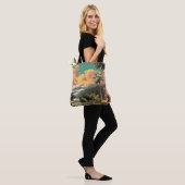 Surreal Tropisches Tal mit Palmen Tasche (Am Model)