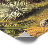 Surreal Tropisches Tal mit Wasserfällen Poster (Ecke)