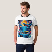 Surreal U-Boot Moonlift T Shirt Design (Vorne ganz)