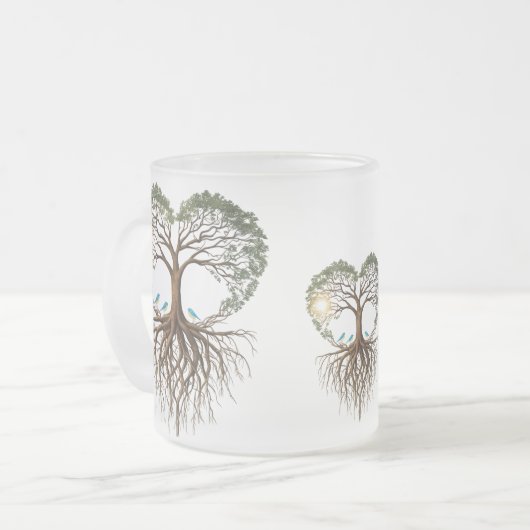 Surreal Unconditional Love Frosted Glass Mug Mattglastasse (Vorderseite Links)