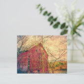 Surreal und wunderschöner Roter Stall Postkarte (Stehend Vorderseite)