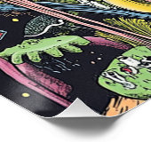 Surreal Underground Comix Psychedelic Art poster (Ecke)