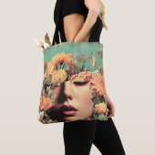 Surreal Underwater Portrait With Coral Flowers Tasche (Von Nahem)