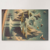 Surreal Unterbewusste Landschaft - Vivide Purples Puzzle (Horizontal)