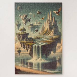 Surreal Unterbewusste Landschaft - Vivide Purples Puzzle