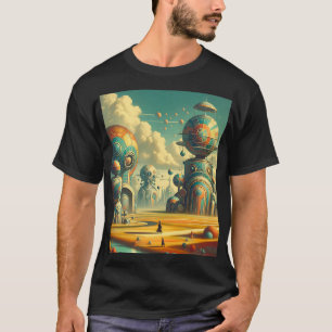 Surreal Vibranly Retrofuturistic Wonderland T-Shirt