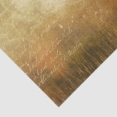 Surreal viktorianische Goldlandschaft mit Schrift Seidenpapier (Ausschnitt)