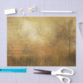 Surreal viktorianische Goldlandschaft mit Schrift Seidenpapier (Handwerk)