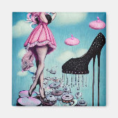 Surreal Vintag Black Stiletto Magnet (Vorne)