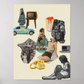 Surreal Vintage verrückte Kunst Poster (Vorne)