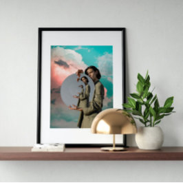 Surreal Vintage verrückte Kunst Poster