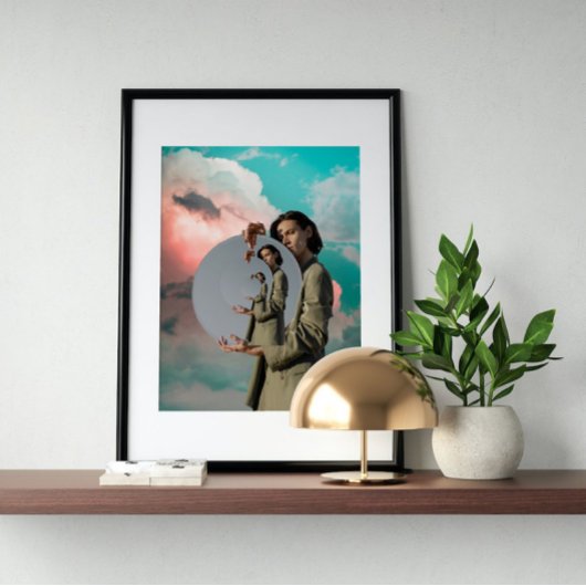 Surreal Vintage verrückte Kunst Poster