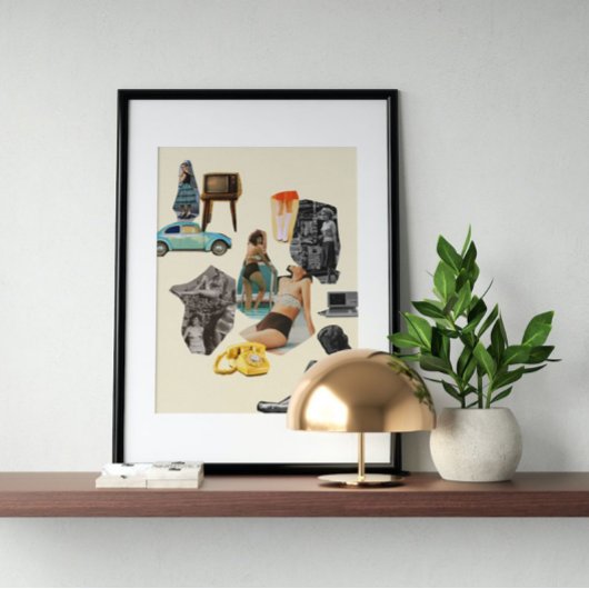 Surreal Vintage verrückte Kunst Poster