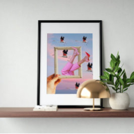 Surreal Vintage verrückte Kunst Poster