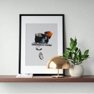 Surreal Vintage verrückte Kunst Poster