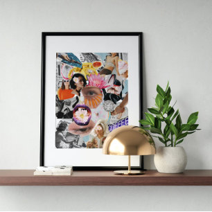 Surreal Vintage verrückte Kunst Poster