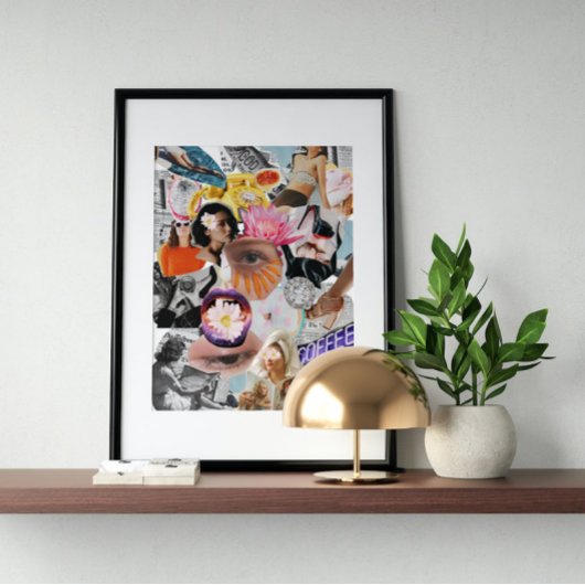 Surreal Vintage verrückte Kunst Poster