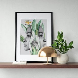 Surreal Vintage verrückte Kunst Poster