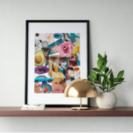 Surreal Vintage verrückte Kunst Poster