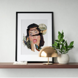 Surreal Vintage verrückte Kunst Poster